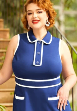 Dreamboat Sleeveless Mini Dress -ModCloth 206852 navy 11