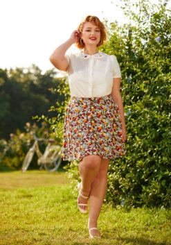Excellence Attained Mini Skirt -ModCloth 206855 berry blooms 7
