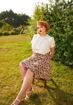 Excellence Attained Mini Skirt -ModCloth 206855 berry blooms 8