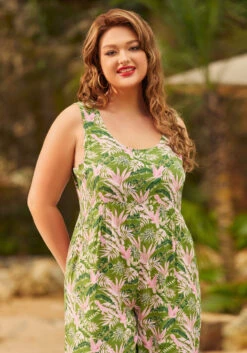 Bold Notion Jumpsuit -ModCloth 207169 olive plus hp 3