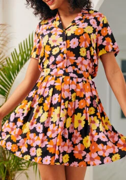 ModCloth Imagine The Possibilities Black Floral High-Waisted Pleated Skirt -ModCloth 207174 blkfl 1 de5b4d1c 78d2 4560 ab32 29102ab22ceb