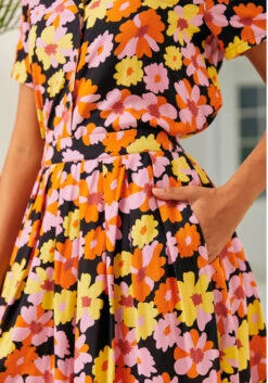 ModCloth Imagine The Possibilities Black Floral High-Waisted Pleated Skirt -ModCloth 207174 blkfl 4 5974698c 31c3 42c9 bbee 03b02e8cbf93