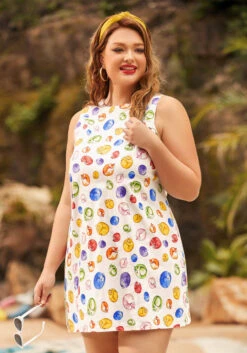 Up With The Fun Shift Dress -ModCloth 207180 cat plus hp 2