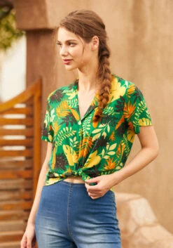 Call It A Classic Camp Collar Shirt -ModCloth 207238 grnfl 4