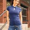 One Good Turn Keyhole Sweater -ModCloth 207256 NVY 6