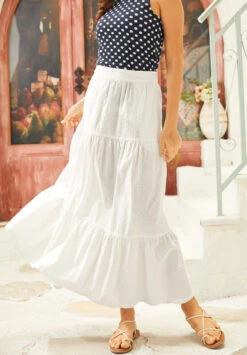 Taste Of Tuscany Tiered A-Line Skirt