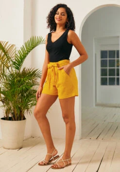 Summertime Serenade Shorts -ModCloth 207324 marigold 2