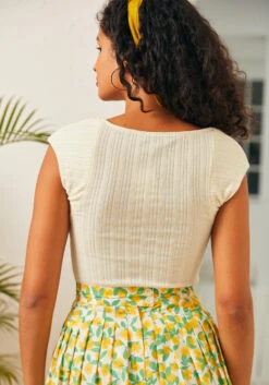 ModCloth Unbelievable Bliss Square-Neck Top – Extended Shoulder Vintage Style Plus Size Top -ModCloth 207353 IVORY 3