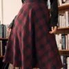 Golden Hour Gal Midi Skirt -ModCloth 207581 BLK REDPLAID HP 4 2