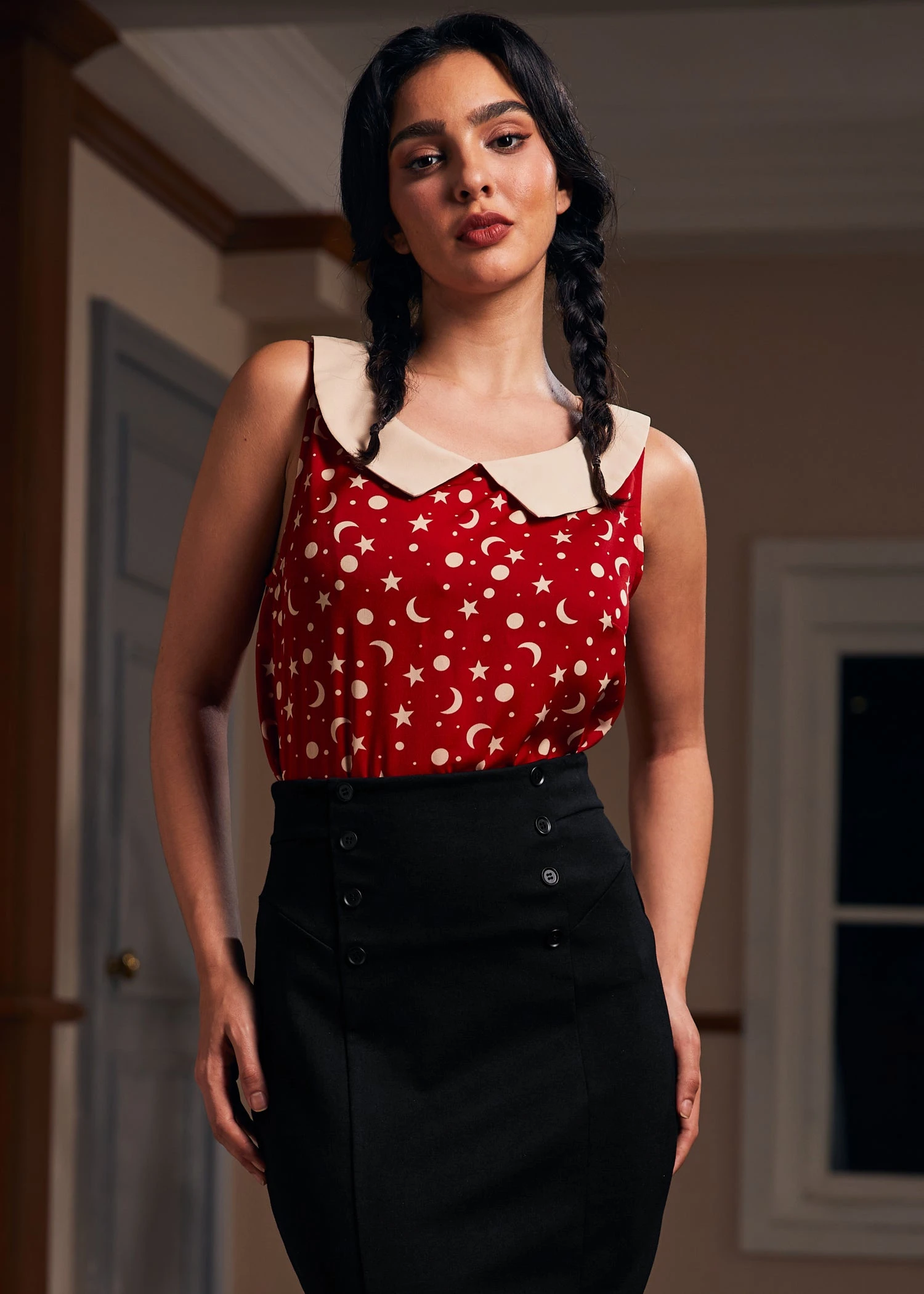 Harvest Moon Melodies Collared Top 7 Harvest Moon Melodies Collared Top - Image 5