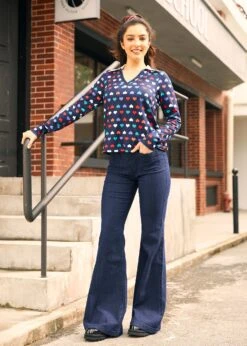 ModCloth Timeless Falling Leaves Top – Rainbow Heart Print Knit Short Sleeve Tee -ModCloth 207604 RAINBOWHEART 1 348b1adf 7e52 4655 9cd9 ab4e9623c9c8