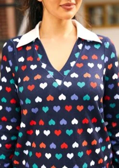 ModCloth Timeless Falling Leaves Top – Rainbow Heart Print Knit Short Sleeve Tee -ModCloth 207604 RAINBOWHEART 7 6419ba79 ebe2 492f 8f4f 7730ae6de9b2