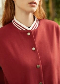 Bases Loaded Baseball Jacket -ModCloth 207611 BURGANDY GRY 7