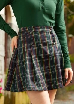 Forever In Fashion Pleated Skirt -ModCloth 207612 FORESTGRNPL 2 2