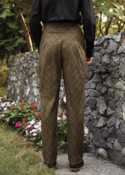 Once Upon A Twirl Pleated Trouser -ModCloth 207620 BROWNPL HP 3