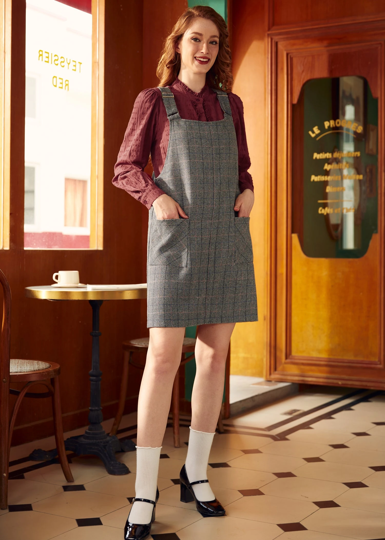 ModCloth Motown Mojo Checked Overall Dress – Vintage Plaid Pinafore with Pockets 4 ModCloth Motown Mojo Checked Overall Dress – Vintage Plaid Pinafore with Pockets - Image 2