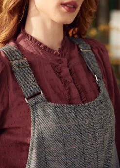 ModCloth Motown Mojo Checked Overall Dress – Vintage Plaid Pinafore with Pockets 14 ModCloth Motown Mojo Checked Overall Dress – Vintage Plaid Pinafore with Pockets -ModCloth 207621 BLKGREEN 7 2