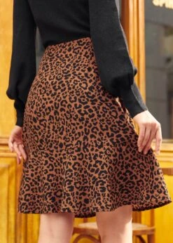 Ruffle Some Feathers Leopard Print Hem Skirt – Animal Print Woven Ruffle Bottom -ModCloth 207626 LEOPARDPR 3