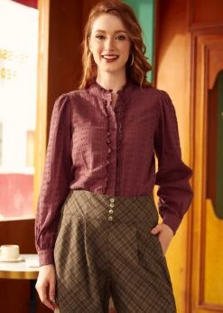 ModCloth Blushing Blossom Go-Go Girl Ruffle Blouse – Plus Size Vintage-Style Cotton Top -ModCloth 207631 ROSE 6 2