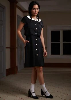 Falling For The Fall Equinox Collared Dress -ModCloth 207633 BLK 2