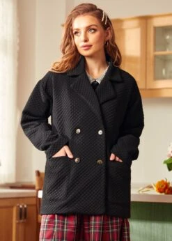 Forever A Favorite Double Breasted Jacket 15 Forever A Favorite Double Breasted Jacket -ModCloth 207636 BLK 6