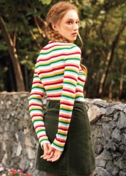 Woodstock Wanderer Ribbed Turtleneck -ModCloth 207662 RAINBOWST HP 3