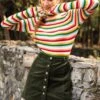 Woodstock Wanderer Ribbed Turtleneck -ModCloth 207662 RAINBOWST HP 6 3
