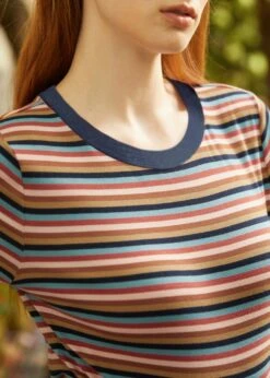 ModCloth Doo-Wop Dazzler Shagadelic Stripe Navy Scoopneck Plus Size Tee 13 ModCloth Doo-Wop Dazzler Shagadelic Stripe Navy Scoopneck Plus Size Tee -ModCloth 207669 RAINBOWST 7
