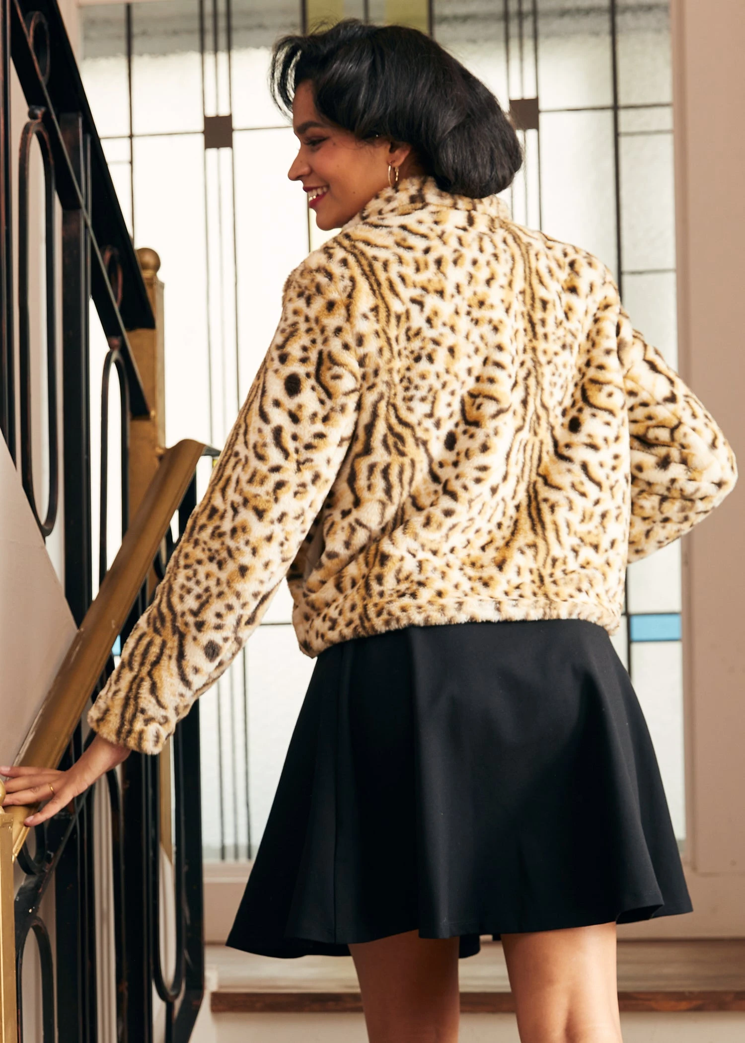 ModCloth Charm Of Yesteryears Leopard Print Plus Size Car Coat - Vintage Wild Spot Button-Front Jacket 6 ModCloth Charm Of Yesteryears Leopard Print Plus Size Car Coat - Vintage Wild Spot Button-Front Jacket - Image 4