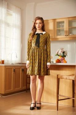 Nifty Fifties Flare Collar Dress -ModCloth 207709