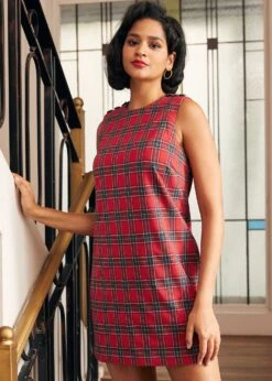 Checkered Charm Red and Green Plaid A-Line Shift Mini Dress 15 Checkered Charm Red and Green Plaid A-Line Shift Mini Dress -ModCloth 207720 RED GENPL 1