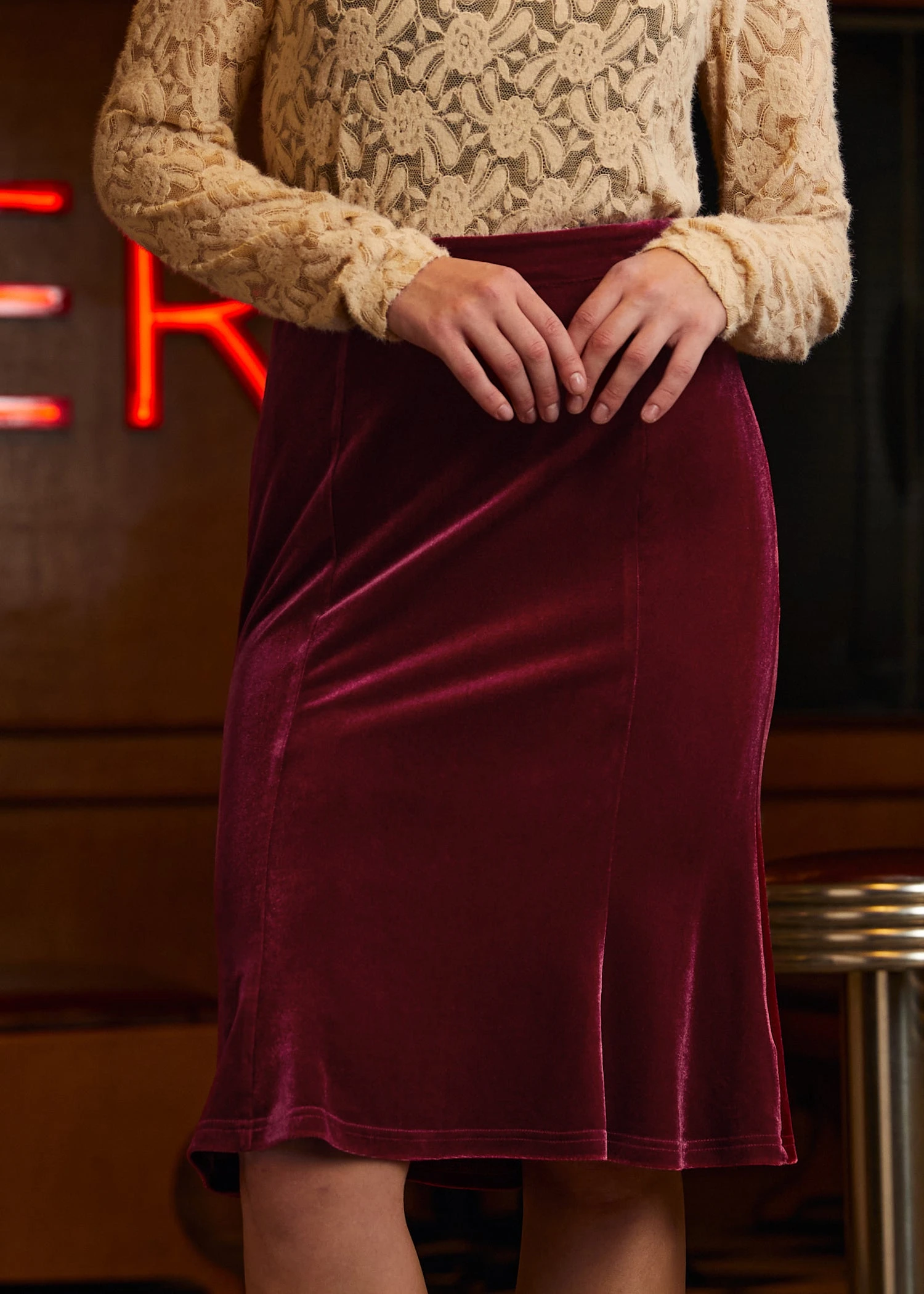 Sugar And Spice Spice Fishtail Midi Skirt 4 Sugar And Spice Spice Fishtail Midi Skirt - Image 2