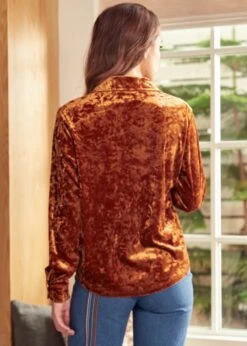 Reveling In The Retro Button Down Shirt -ModCloth 207731 Gold 3