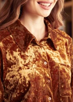 Reveling In The Retro Button Down Shirt -ModCloth 207731 Gold 7