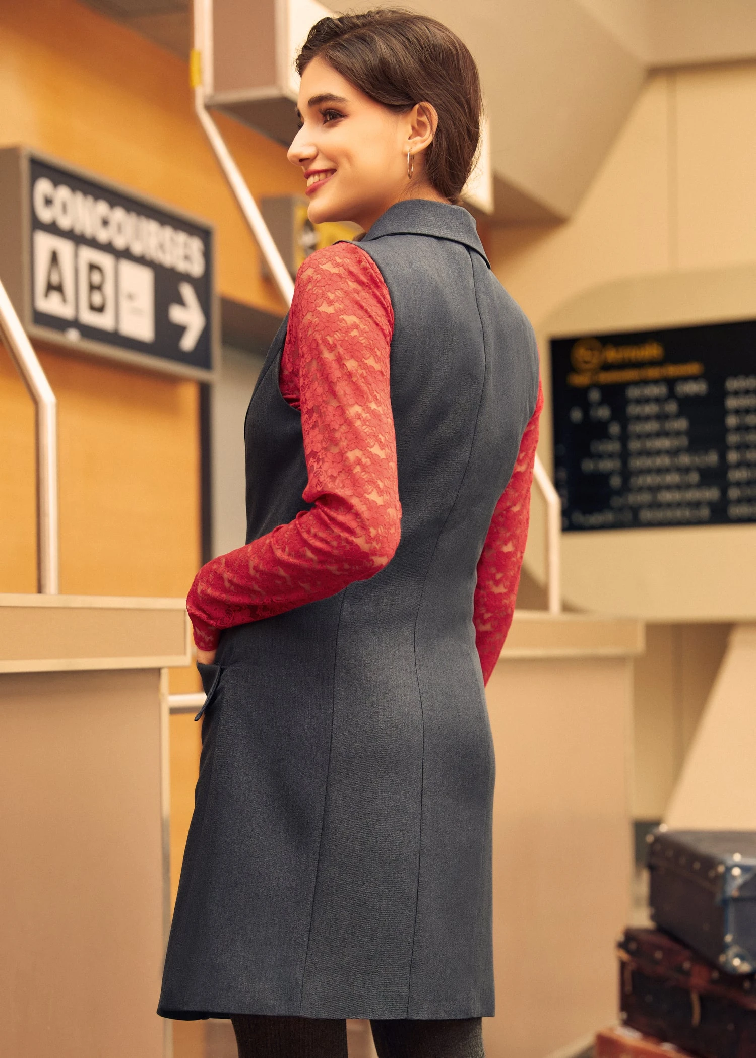 Dreaming In Decades Double Breasted Vest Dress 5 Dreaming In Decades Double Breasted Vest Dress - Image 3