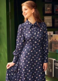 Romantic Era Button Front Midi Dress -ModCloth 207734 CATNAV HP 6 4