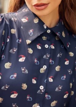 Romantic Era Button Front Midi Dress -ModCloth 207734 CATNAV HP 7