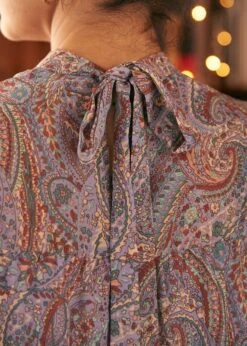 ModCloth Belle Époque Lavender Labyrinth Paisley Balloon Sleeve Midi Dress 9 ModCloth Belle Époque Lavender Labyrinth Paisley Balloon Sleeve Midi Dress -ModCloth 207739 LavendarPaisley 7