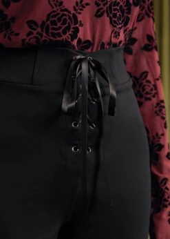 Bop 'Til You Drop High Waist Wide Leg Pants in Eclipse Noir - Stretch Knit Trousers 15 Bop 'Til You Drop High Waist Wide Leg Pants in Eclipse Noir - Stretch Knit Trousers -ModCloth 207750 BLK 7