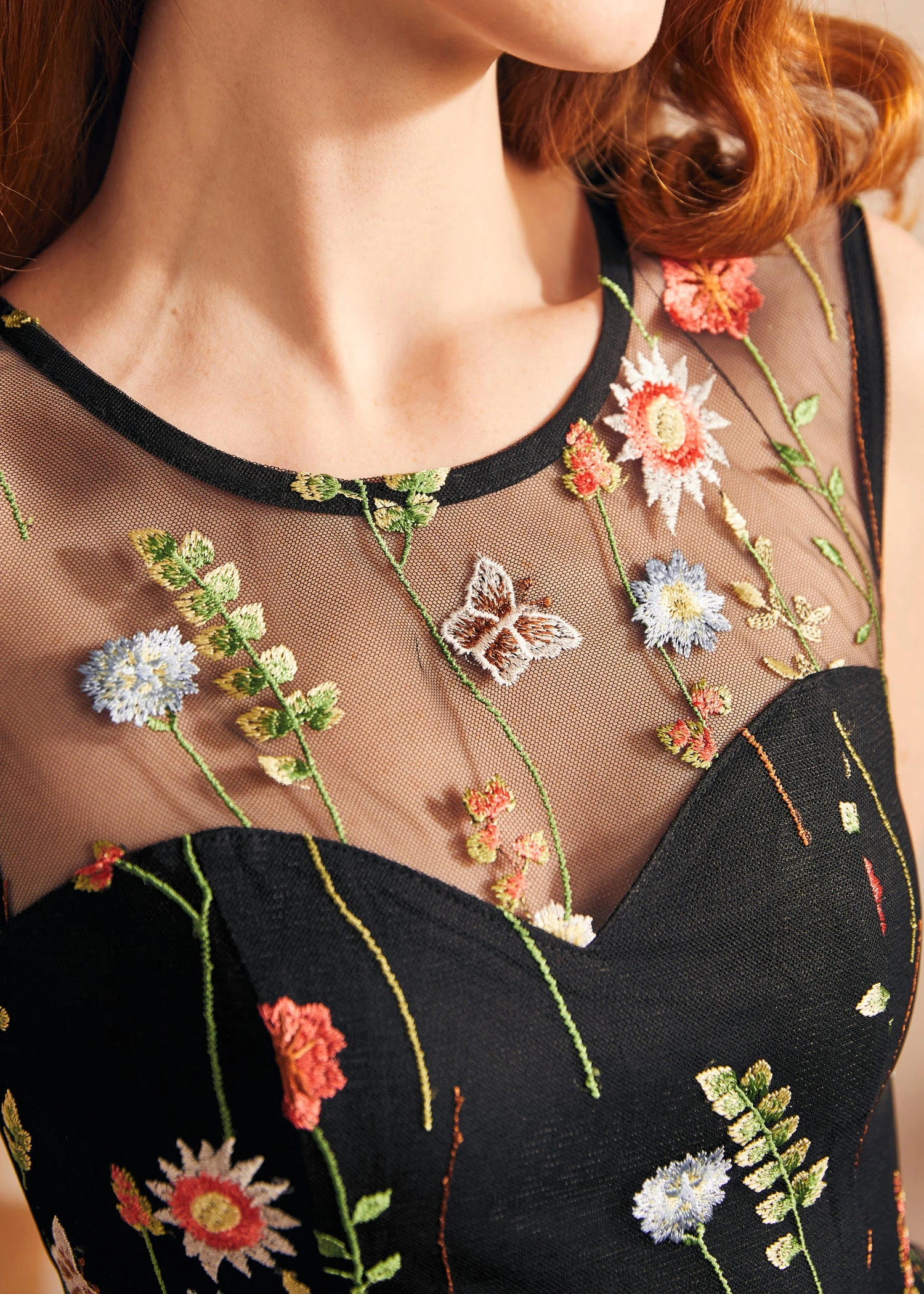 ModCloth Mystique Mirage Gothic Garden Dark Floral – Vintage Fit & Flare Knit Dress 7 ModCloth Mystique Mirage Gothic Garden Dark Floral – Vintage Fit & Flare Knit Dress - Image 5