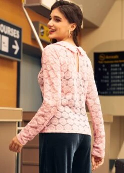 Charismatic Classic Peter Pan Top -ModCloth 207759 Pink 3