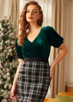 Jazz Age V-Neck Balloon Sleeve Top