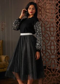 Dressed To Impress Sequin Sweatshirt -ModCloth 207768 BLK 2 933c5c76 4c33 4005 86ec bfa7deb1e6a2