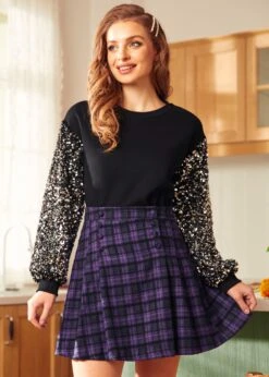 Dressed To Impress Sequin Sweatshirt -ModCloth 207768 BLK 6