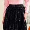 Midnight Muse Dirndl Velvet Skirt -ModCloth 207777 BLK 4