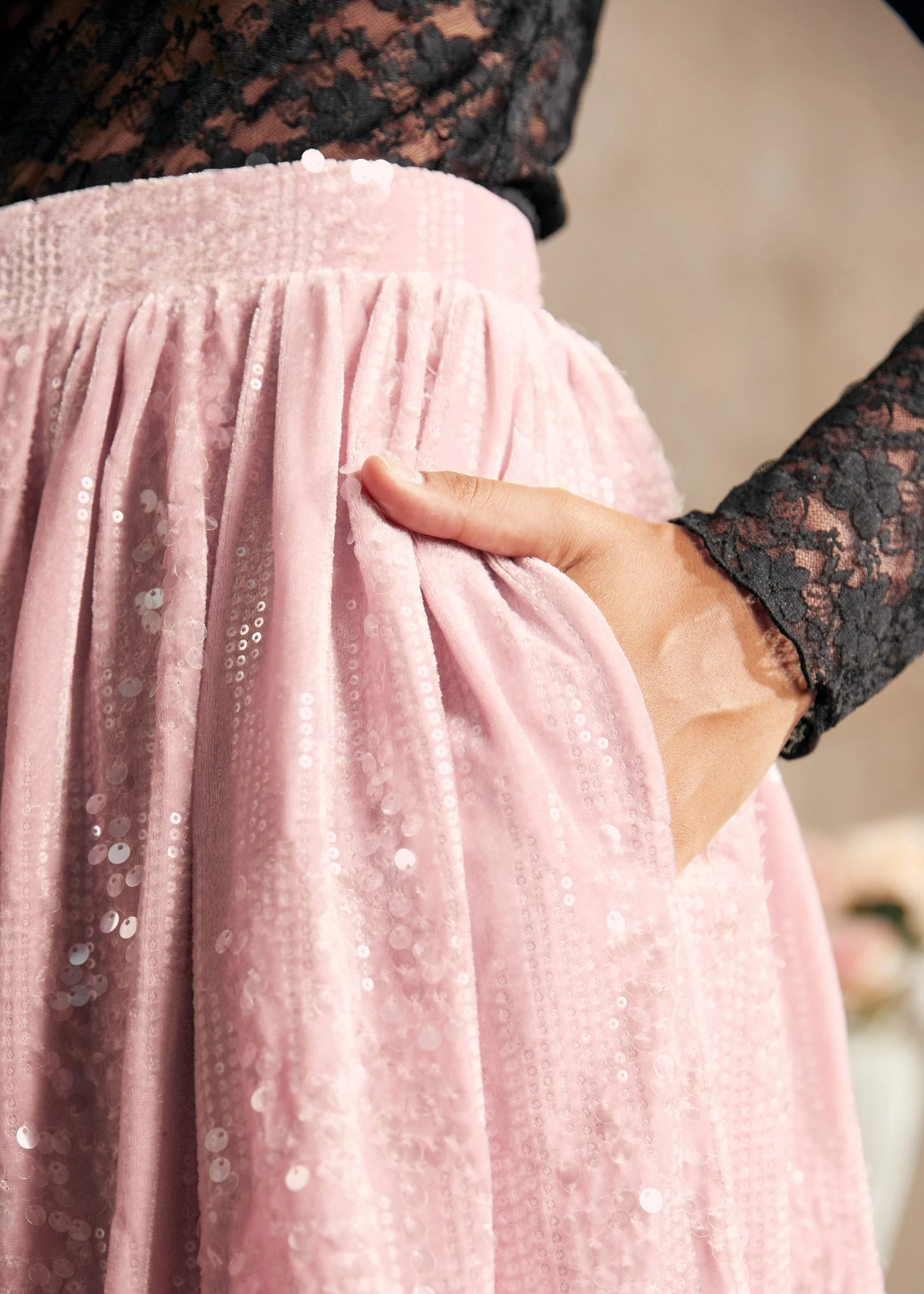 ModCloth Blush Of Dawn Light Pink Pleated Dirndl Midi Skirt 7 ModCloth Blush Of Dawn Light Pink Pleated Dirndl Midi Skirt - Image 5