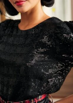 ModCloth Festive Frolic Midnight Black Voluminous Bubble Sleeve Crew Neck Top -ModCloth 207783 BLK 7 aa029fbd eef4 4eae ab3f 0f2ca0feadfc