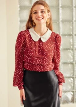 Essence Of Every Era Pan Collar Blouse