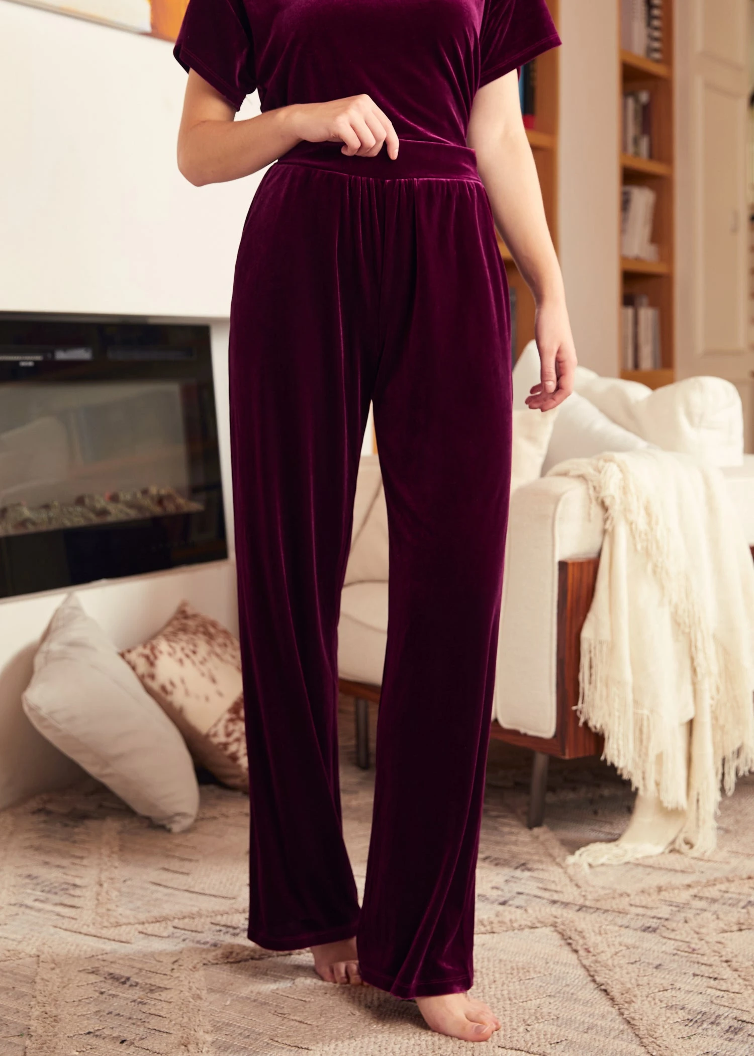 ModCloth Living It Up Raisin Knit Wide Leg Pants – High-Waisted Elastic Pull-On Trousers 4 ModCloth Living It Up Raisin Knit Wide Leg Pants – High-Waisted Elastic Pull-On Trousers - Image 2