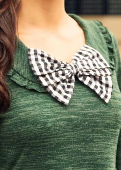 Touched By Time Ruffle Accent Dress -ModCloth 207793 Green 7